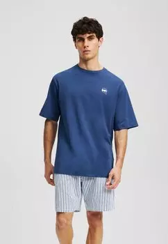 Пижамный комплект SLEEPWEAR SET STRIPED - Pyjamas KARL LAGERFELD, синий