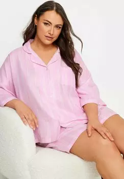 Пижамный комплект STRIPED SET Yours Clothing, розовый