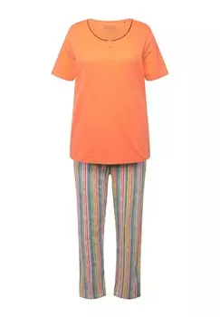 Пижамный комплект STRIPED SHORT SLEEVE Ulla Popken, оранжевый