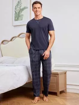 Пижамный комплект, темно-синий