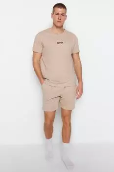 Пижамный комплект TRENDYOL MAN, бежевый