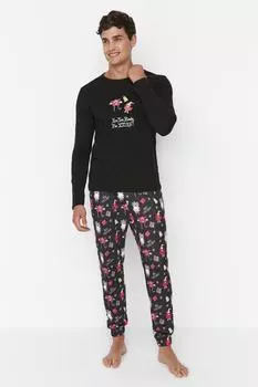 Пижамный комплект TRENDYOL MAN, черный