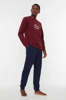 Пижамный комплект Trendyol мужской стандартного кроя с принтом