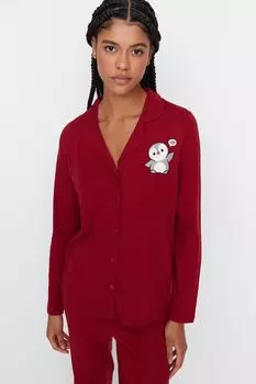 Пижамный комплект TRENDYOLMLLA, бордовый