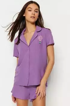 Пижамный комплект TRENDYOLMLLA, фиолетовый