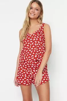 Пижамный комплект TRENDYOLMLLA, красный