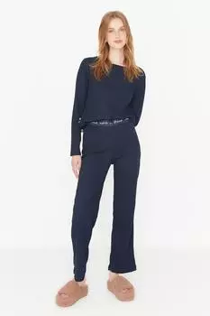 Пижамный комплект TRENDYOLMLLA, темно-синий