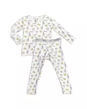 Пижамный комплект унисекс «Молоко и печенье» — для малышей, маленьких детей Bellabu Bear, белый