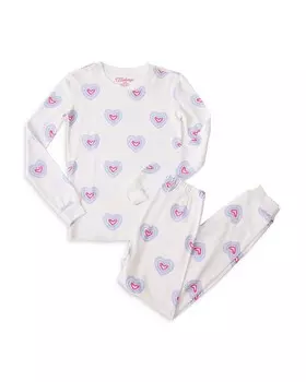 Пижамный комплект унисекс PJ Salvage Peace & Love — Little Kid, Big Kid, слоновая кость/кремовый