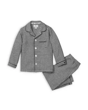 Пижамный комплект унисекс West End с узором «гусиные лапки» — Baby, Little Kid, Big Kid Petite Plume, цвет Black