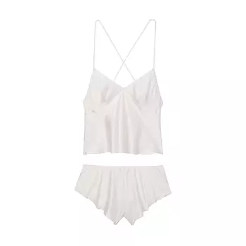 Пижамный комплект Victoria's Secret Icon Satin, белый
