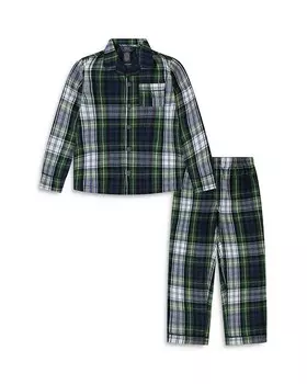 Пижамный комплект в клетку для мальчика Polo Ralph Lauren - Little Kid, синий