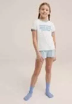 Пижамный комплект We Fashion, светло-синий