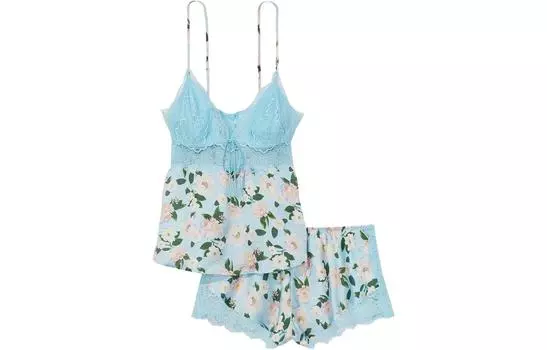 Пижамный комплект женский Victoria's Secret, Turquoise Floral Print