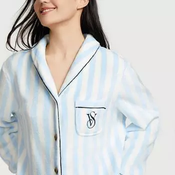 Пижамный комплект женский в морскую полоску Victoria's Secret, Aqua Blue Stripes