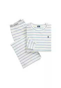 Пижамный свитшот и комплект из широких брюк - клубный махровый Polo Ralph Lauren, цвет stripe