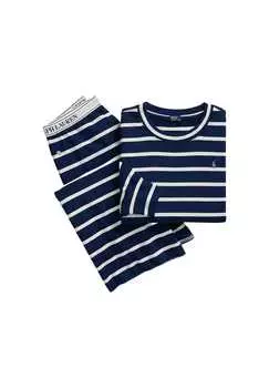 Пижамный свитшот и комплект из широких брюк - клубный махровый Polo Ralph Lauren, цвет sailing stripe