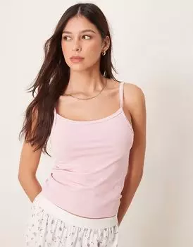 Пижамный топ ASOS DESIGN Mix & Match розового цвета