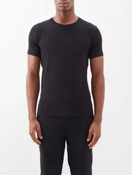 Пижамный топ daily climate control из смесового хлопка Falke, черный