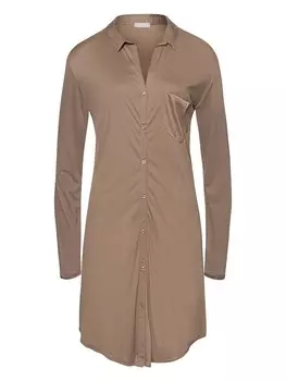 Пижамный топ Hanro Pajama Shirt Central, коричневый