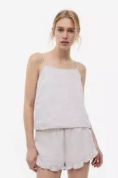Пижамный топ и шорты H&M, светло-серый