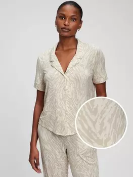 Пижамный топ из модала Gap, бежевый