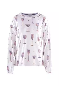 Пижамный топ ЭТО ВИННАЯ ЖИЗНЬ P.J.Salvage, кремовый