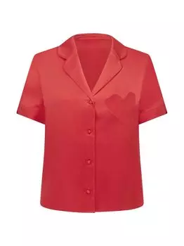 Пижамный топ Joie из смесового шелка и атласа Agent Provocateur, красный