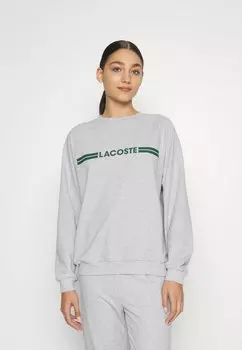 Пижамный топ Lacoste, серебристый/зеленый