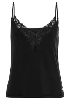 Пижамный топ LASCANA Pajama Shirt Anemone, черный