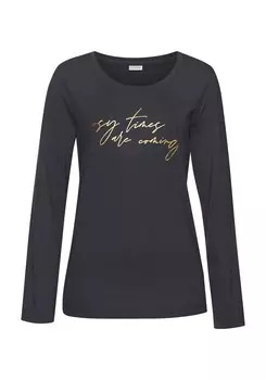 Пижамный топ LASCANA Pajama Shirt, антрацит