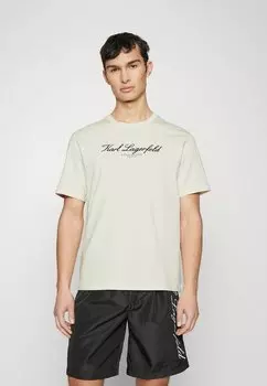 Пижамный топ ЛОГОТИП ОТЕЛЯ KARL LAGERFELD, кремовый белый