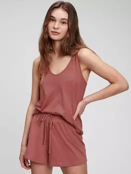 Пижамный топ на бретельках из органического материала Gap, розовый
