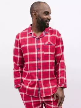 Пижамный топ Noel в клетку с длинными рукавами Cyberjammies, красный белый