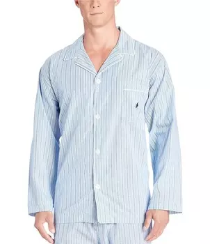 Пижамный топ с длинными рукавами в полоску Polo Ralph Lauren Big & Tall Andrew, синий