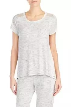Пижамный топ с короткими рукавами в сером цвете Kensie, цвет grey heather
