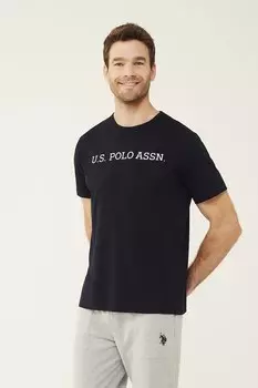 Пижамный топ с логотипом U S Polo Assn , синий