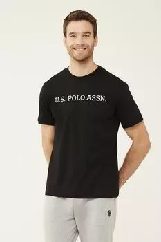 Пижамный топ с логотипом U S Polo Assn , черный