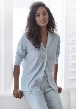 Пижамный топ S.Oliver в полоску, зеленый