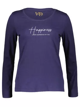 Пижамный топ Vivance, темно-синий