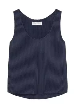 Пижамный топ в полоску с овальным вырезом для женщин Marc O'Polo, цвет 0003 Dark Navy