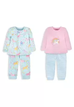 Пижамы 2 Комплекта Unicorn JoJo Maman Bb, цвет duck egg
