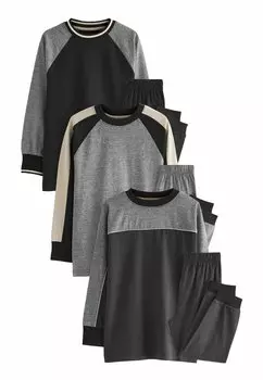 Пижамы 3 PACK Next, серый