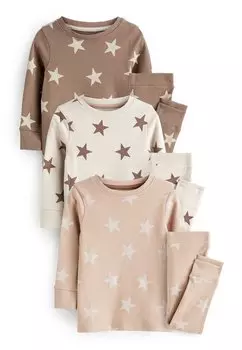 Пижамы 3 PACK SNUGGLE SET Next, коричневый