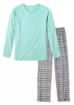 Пижамы Buffalo (2 шт., 1 шт.) с классными брюками с принтом, черно-белый