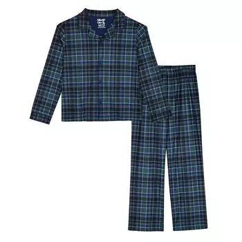 Пижамы для мальчиков Sleep On It, комплекты из 2 трикотажных пальто Sleep on it, цвет Green Plaid