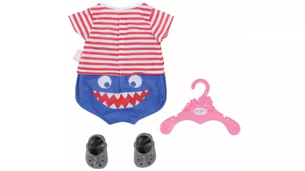 Пижамы и сабо для ванны Zapf Creation Baby Born синие, 43 см