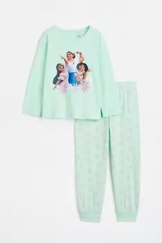 Пижамы из джерси H&amp;M, светло-бирюзовый/энканто