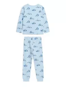 Пижамы из джерси H&M, синий