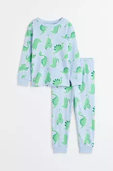 Пижамы из джерси H&M, синий